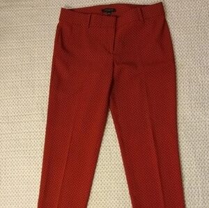 Ann Taylor Red Black Ankle Pants Size 8
